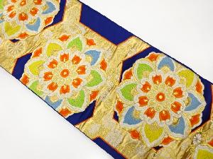 アンティーク　亀甲繋ぎに華紋織り出し袋帯（着用可）